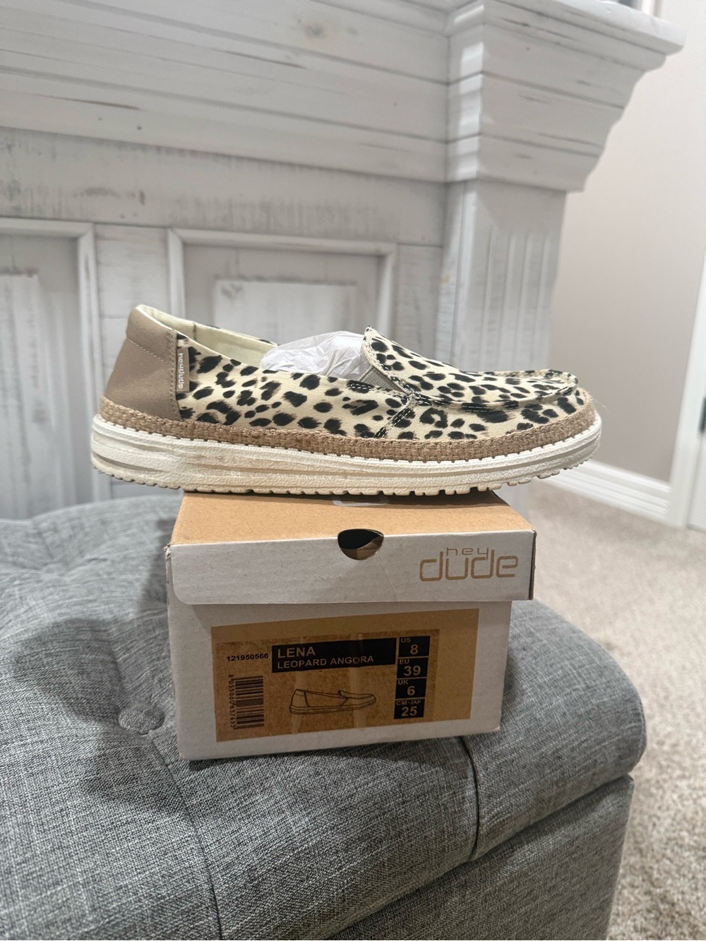 Hey Dude Lena Slip-On in Leopard and Tan